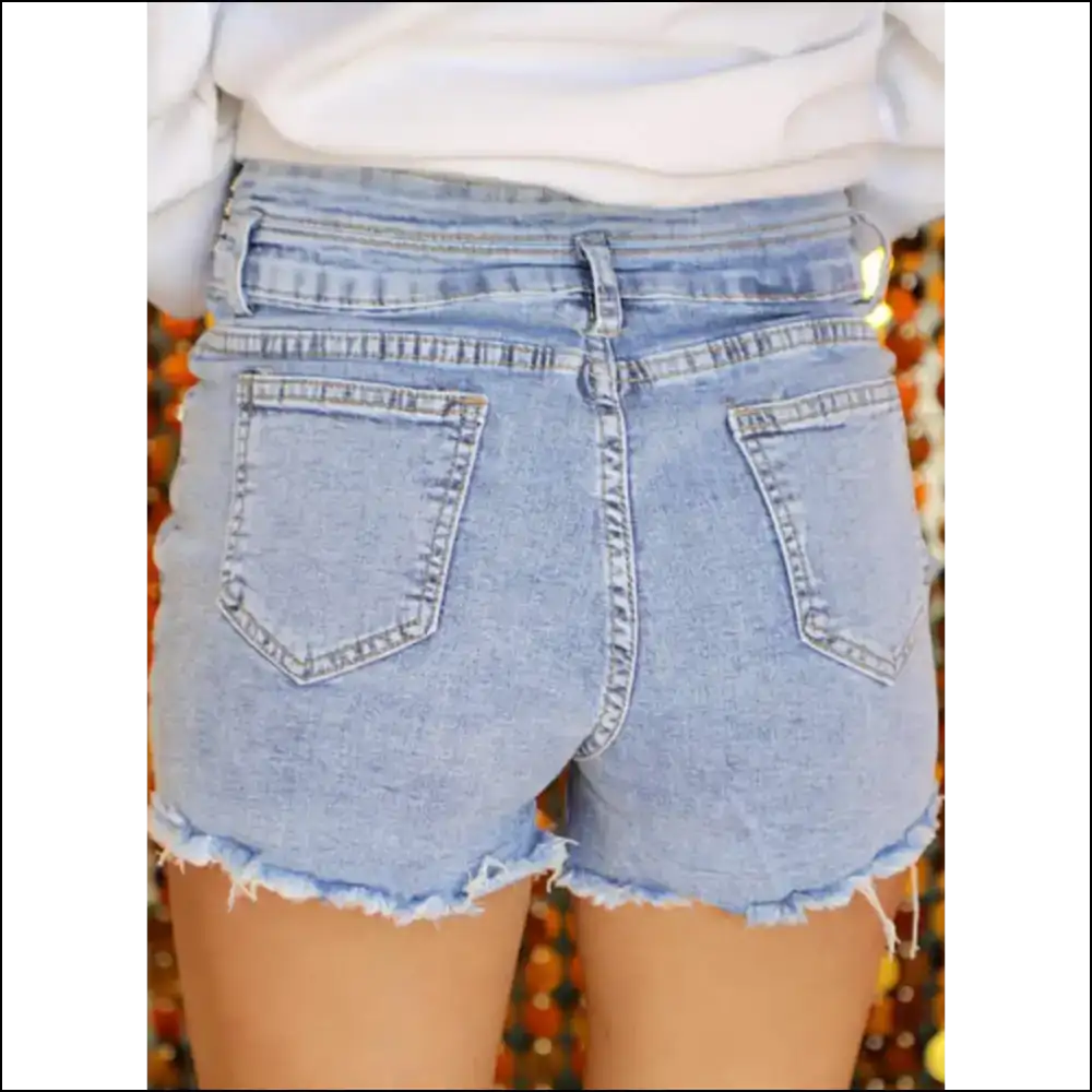 Beau Blue Rhinestone Shorts: Prepare to Slay 💙✨ Needful Things - Shorts on Sale Worldwide Shipping