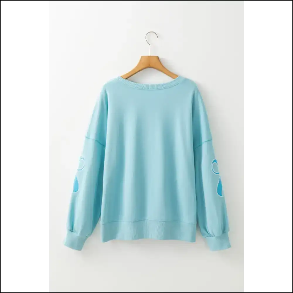 Beau Blue Sequin Bow: so Comfy You’ll Sparkle! ✨ Needful Things - Sweatshirts & Hoodies on Sale Worldwide Shipping