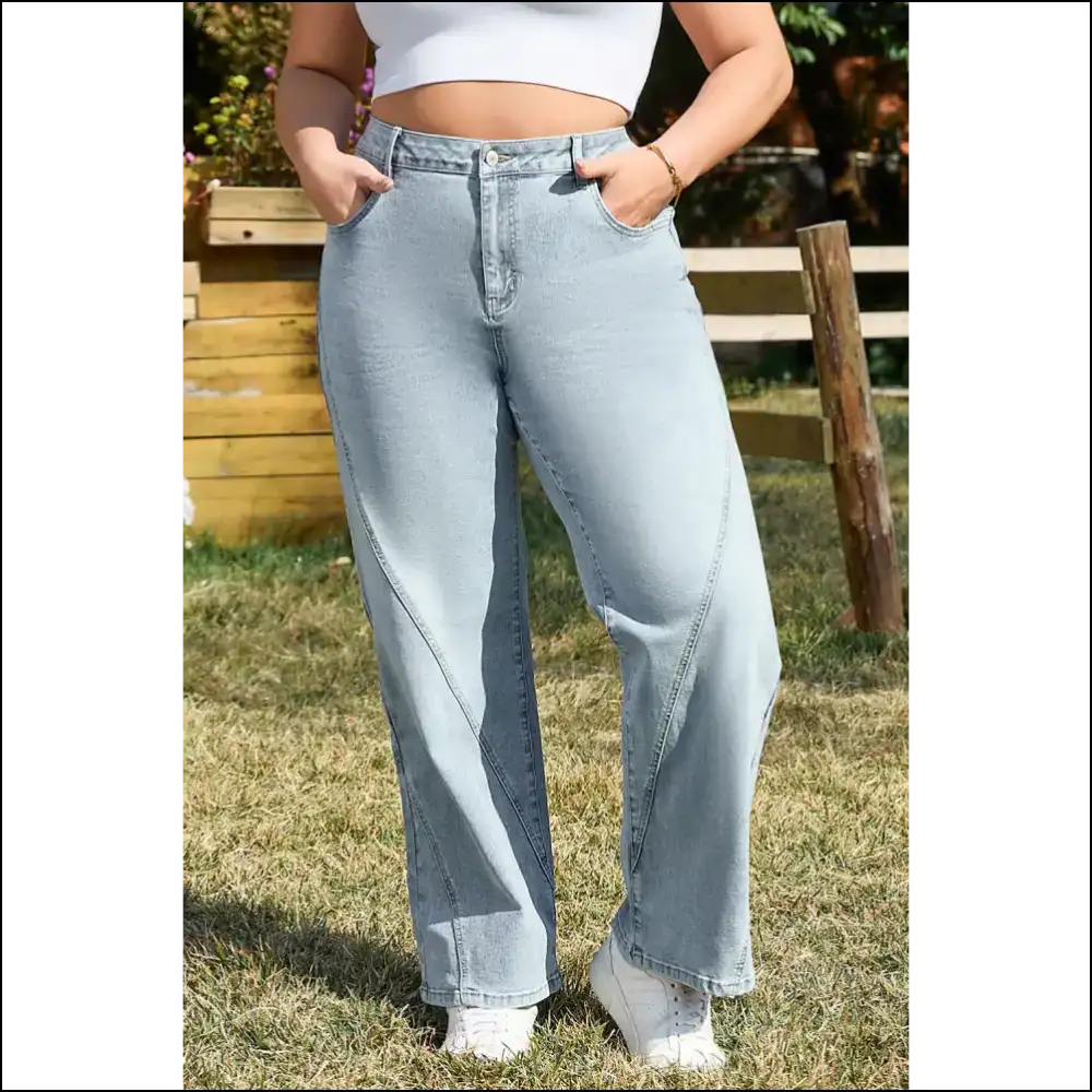Beau Blue Vintage Seamed Jeans: Size Fabulous! Needful Things ✨ - Plus Bottoms on Sale Worldwide Shipping