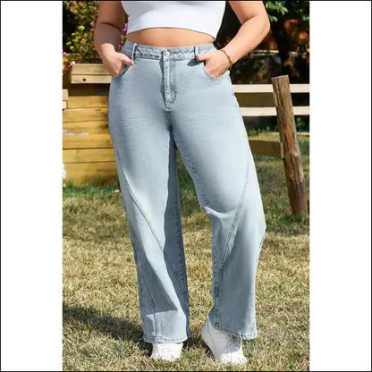 Beau Blue Vintage Seamed Jeans: Size Fabulous! Needful Things ✨ - Plus Bottoms on Sale Worldwide Shipping