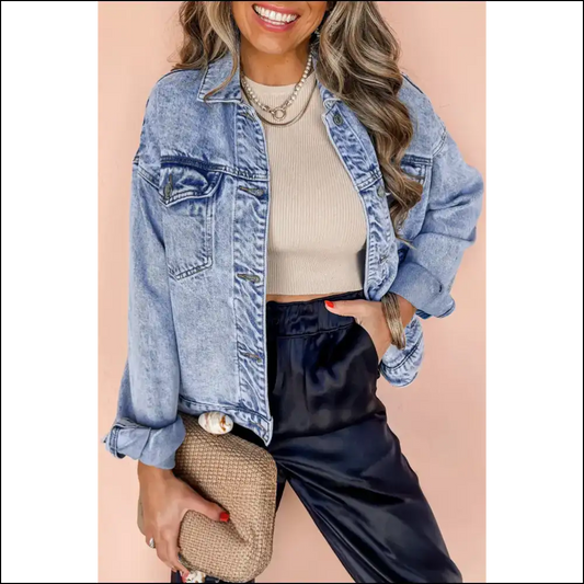 Beau Blue Vintage Washed Denim Jacket: so Good it Hurts 💙 Needful Things - s - Jackets Outerwear on Sale Worldwide Shipping