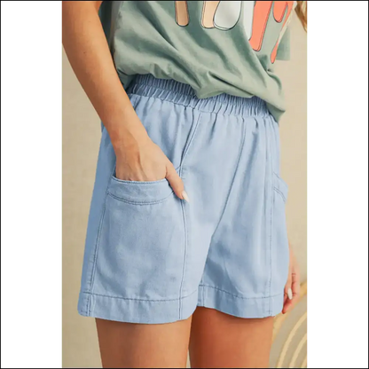 Beau Blue Wide Leg Denim Shorts: so Comfy It’s Practically Illegal 👖 - Shorts on Sale Worldwide Shipping
