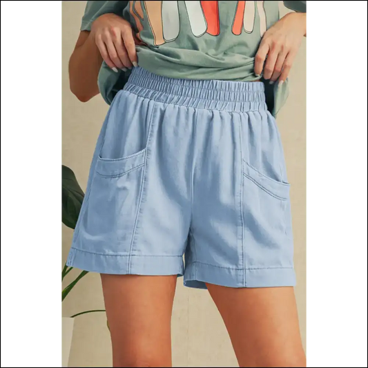 Beau Blue Wide Leg Denim Shorts: so Comfy It’s Practically Illegal 👖 - 4 - Shorts on Sale Worldwide Shipping