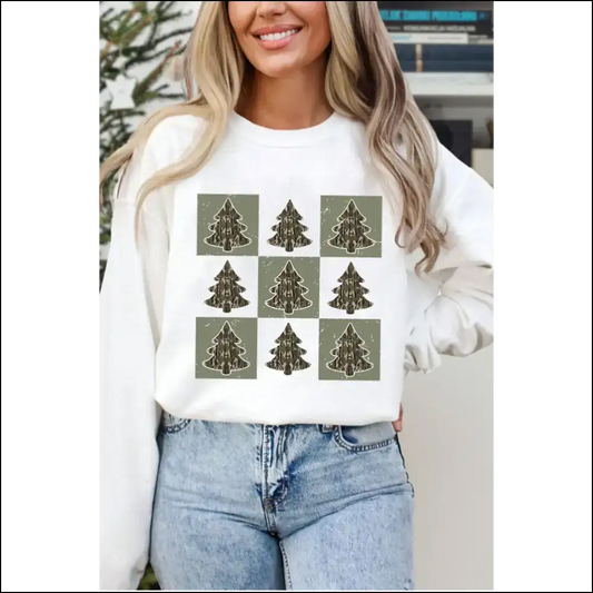 Beige Christmas Tree Checker: so Cozy Santa’s Jealous 🎄 Needful Things - s - Graphic Sweatshirts & Hoodies on Sale Worldwide Shipping