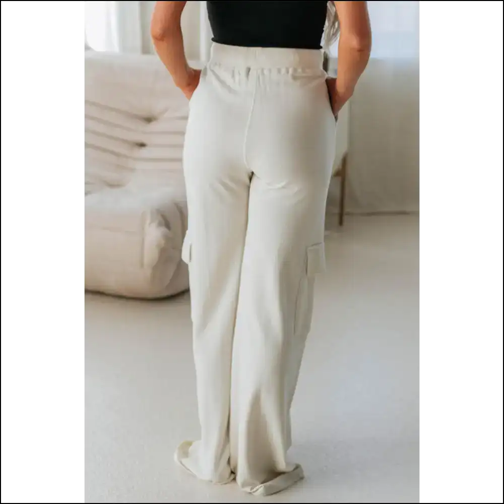 Beige High Waist Cargo: Pants Fit for your Royal Highness 👑 - on Sale Worldwide Shipping