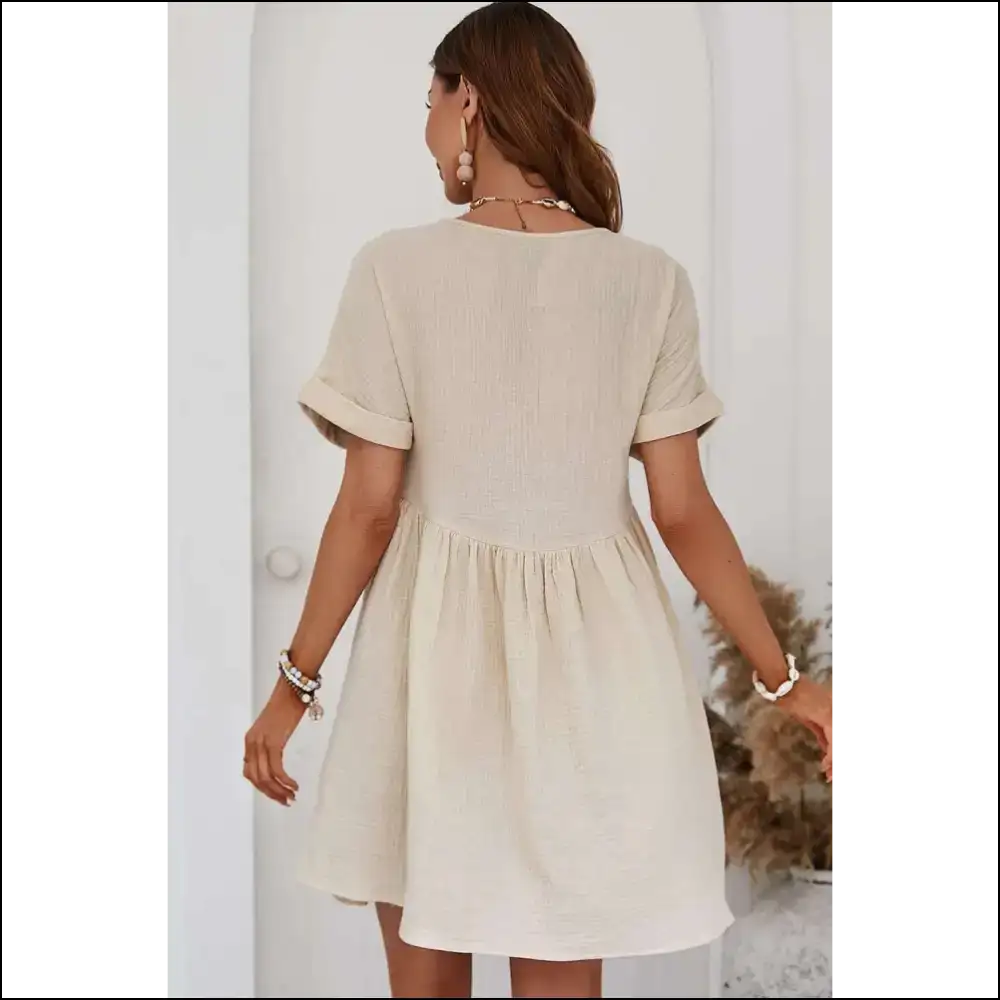Beige Lace Splicing Mini Dress: so Cute It’s Almost Illegal! 😉 Needful Things - Short Dresses on Sale Worldwide Shipping