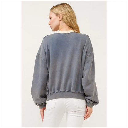 Beverly Hills 92 California Contrast Crop Sweatshirt - Sweatshirts & Hoodies on Sale Worldwide Shipping