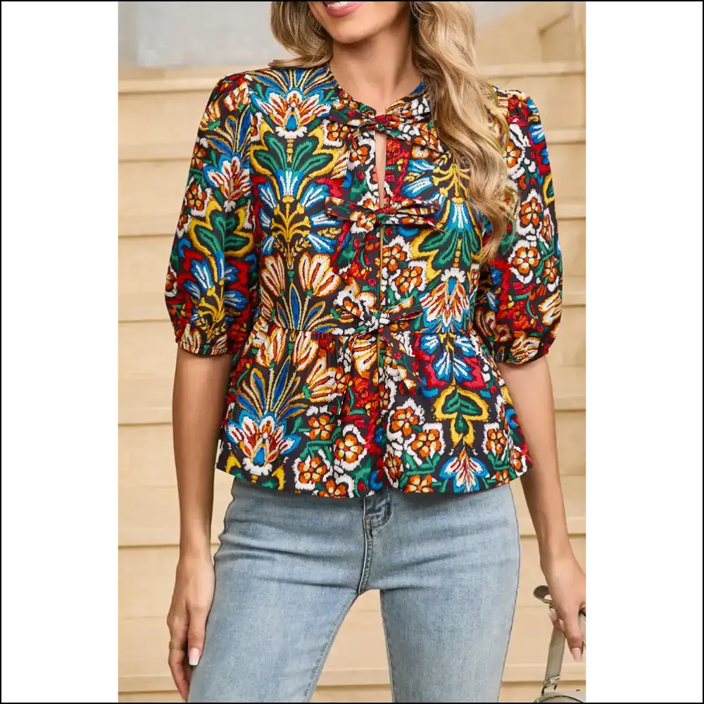 Black Bohemian Blouse: from Mild to Wild Baby! 🌴 Needful Things - s - Blouses on Sale Worldwide Shipping