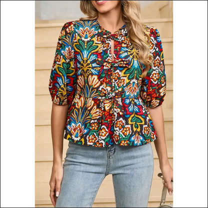 Black Bohemian Blouse: from Mild to Wild Baby! 🌴 Needful Things - s - Blouses on Sale Worldwide Shipping