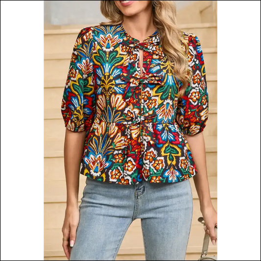 Black Bohemian Blouse: from Mild to Wild Baby! 🌴 Needful Things - s - Blouses on Sale Worldwide Shipping