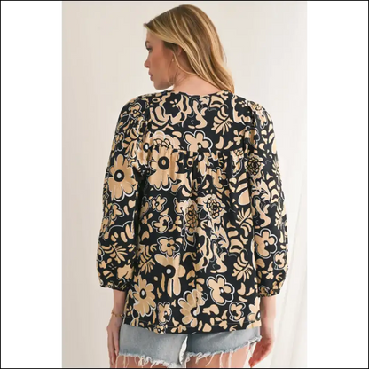 Black Boho Floral: Unleash your Inner Goddess 😈 Needful Things - Blouses on Sale Worldwide Shipping