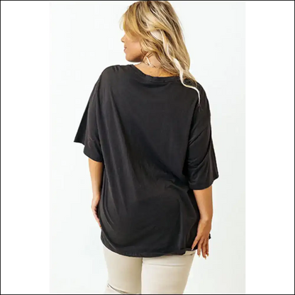 Black Checkered Desert Dreams Tee: Comfy & Cute 🌵 Needful Things - Plus Size Tops on Sale Worldwide Shipping