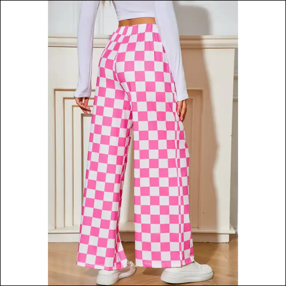 Black Checkered Wide Leg Pants: Pants so Good It’s Criminal 😉 Needful Things - on Sale Worldwide Shipping
