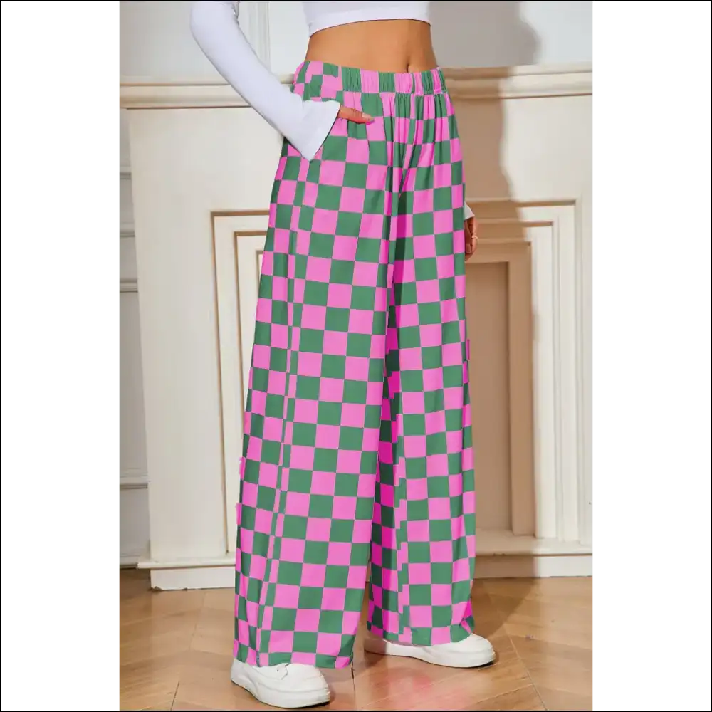 Black Checkered Wide Leg Pants: Pants so Good It’s Criminal 😉 Needful Things - on Sale Worldwide Shipping