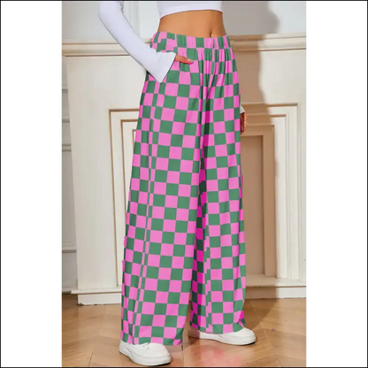 Black Checkered Wide Leg Pants: Pants so Good It’s Criminal 😉 Needful Things - on Sale Worldwide Shipping