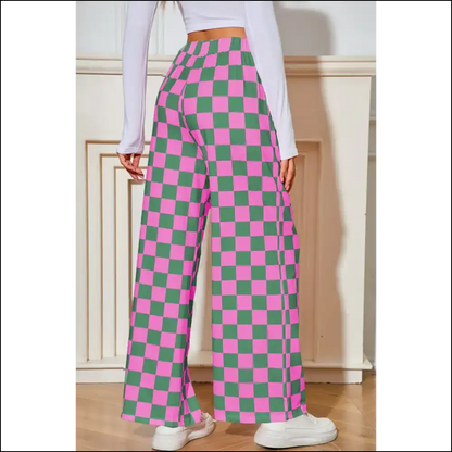 Black Checkered Wide Leg Pants: Pants so Good It’s Criminal 😉 Needful Things - on Sale Worldwide Shipping