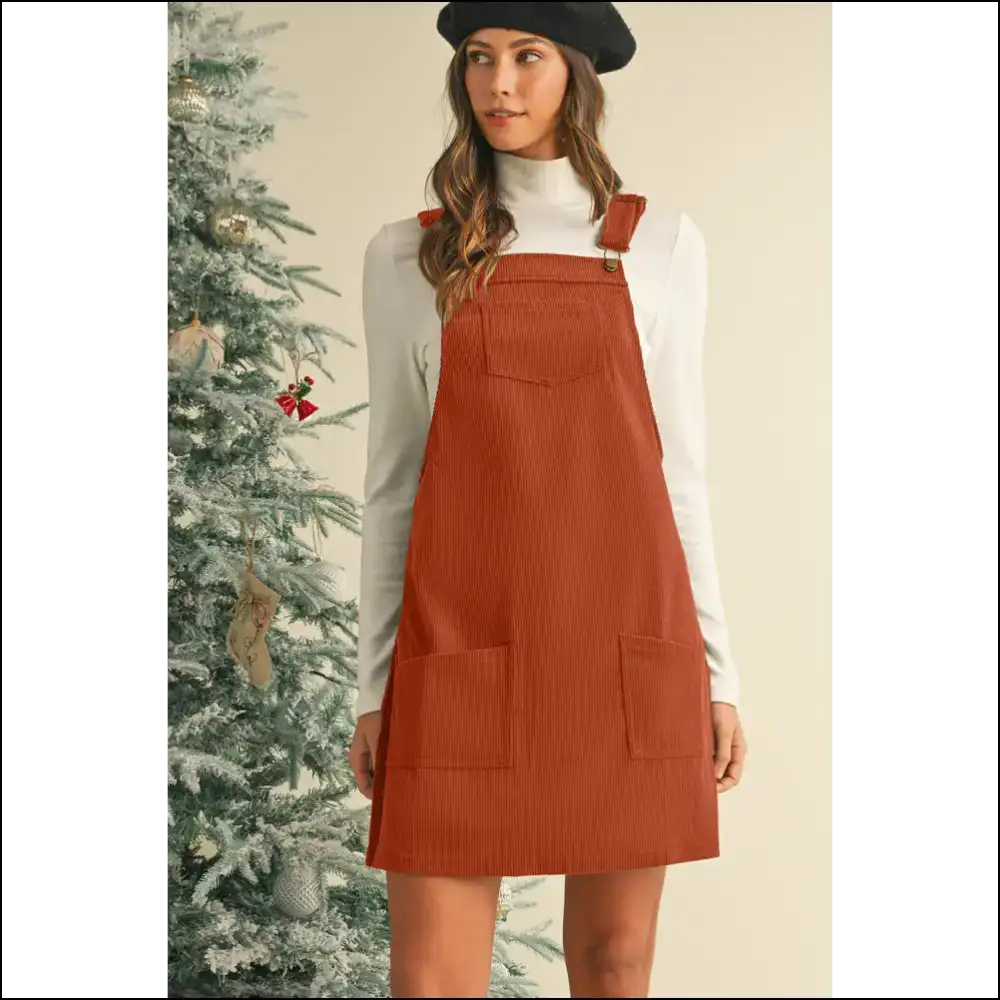 Black Corduroy Dress: to Attract (and Maybe a Lawsuit) 😈 Needful Things - Cinnamon / s - Short Dresses on Sale Worldwide Shipping