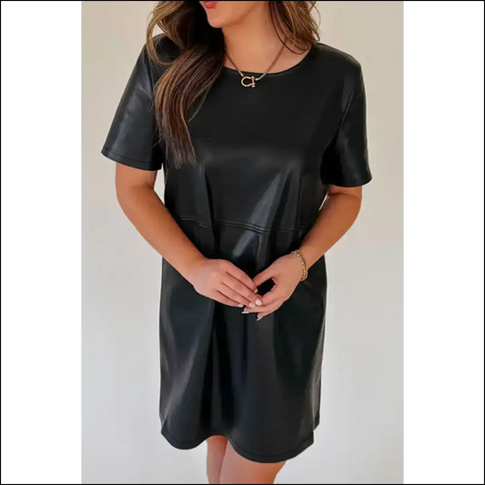 Black Faux Leather Mini Dress: so Chic it Hurts 🖤 Needful Things - s - Short Dresses on Sale Worldwide Shipping