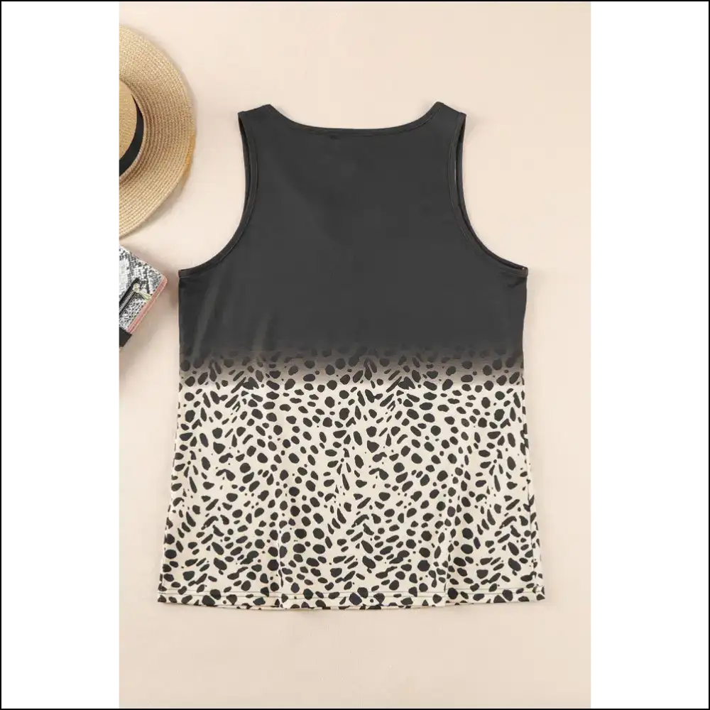 Black Gradient Leopard: Tank you Next! Needful Things 😉 - Tops on Sale Worldwide Shipping