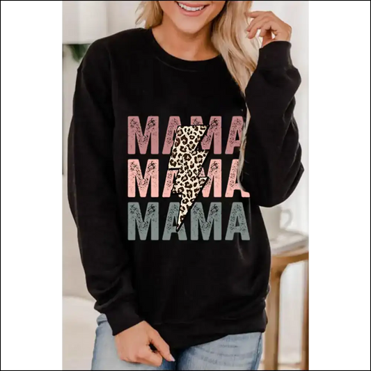 Black Leopard Lightning Mama: Unleash your Inner Sass! 🐆⚡ - s - Graphic Sweatshirts & Hoodies on Sale Worldwide Shipping