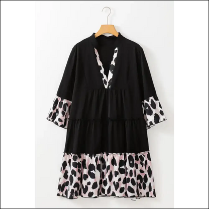 Black Leopard Size Dress: Purr-fectly Patchy! 🐆 Needful Things! Plus Dresses on Sale Worldwide Shipping