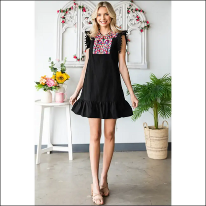 Black Pom Dress: Turns Heads not Ankles! 🖤 Needful Things - Short Dresses on Sale Worldwide Shipping