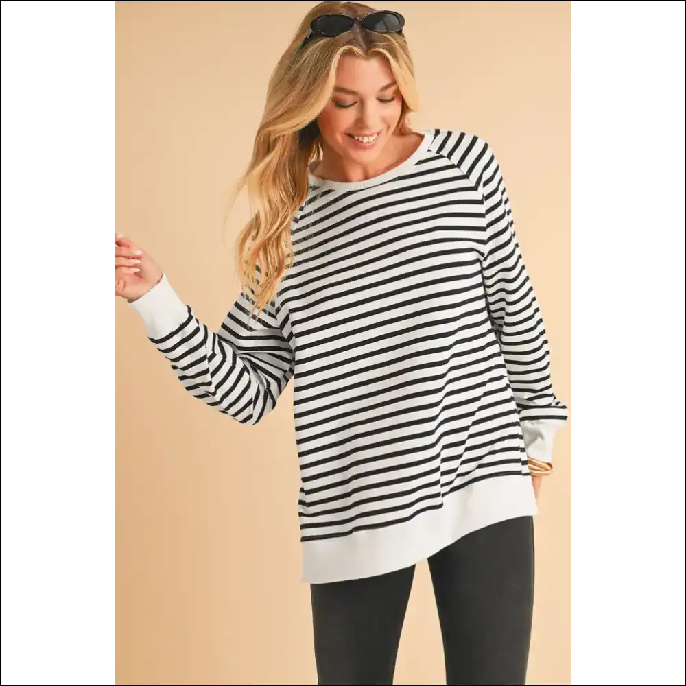 Black Stripe Raglan: Finally a Sweatshirt that Gets - Sweatshirts & Hoodies on Sale Worldwide Shipping