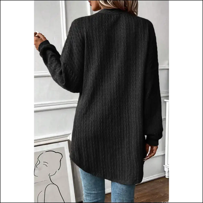 Black Textured Knit Cardigan: Because Adulting is Cold 🖤 Needful Things - Cardigans on Sale Worldwide Shipping