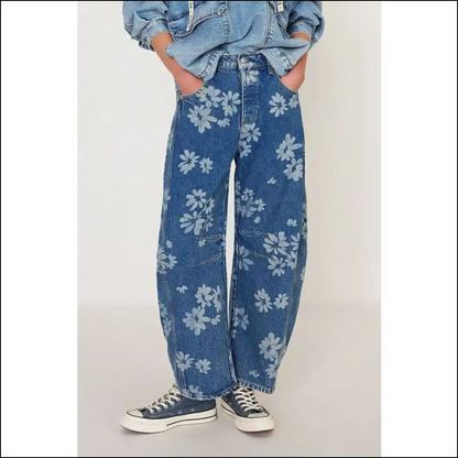 Bloom where You’re Planted in our Flower Power Wide Leg Jeans 🌸👖 - Medium / 2xl - on Sale Worldwide Shipping