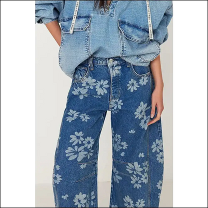 Bloom where You’re Planted in our Flower Power Wide Leg Jeans 🌸👖 - on Sale Worldwide Shipping