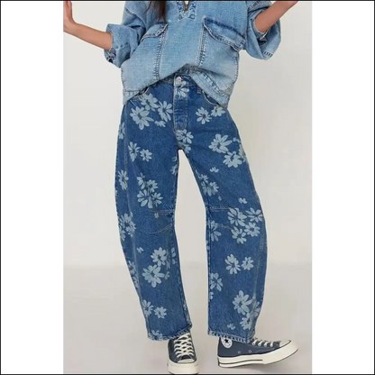 Bloom where You’re Planted in our Flower Power Wide Leg Jeans 🌸👖 - on Sale Worldwide Shipping