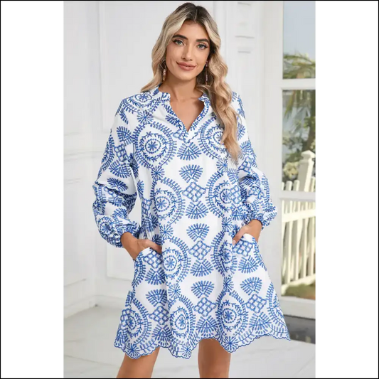 Blue Boho Floral Dress: from ?Meh’ to ?Marry Me?’ Needful Things 💙🌻 - s - Short Dresses on Sale Worldwide Shipping