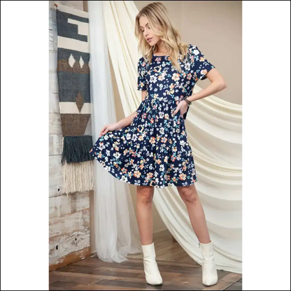 Blue Boho Floral Dress: from ?Meh’ to ?Marry Me?’! 💙🌼 - Short Dresses on Sale Worldwide Shipping