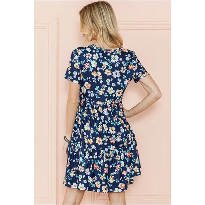 Blue Boho Floral Dress: from ?Meh’ to ?Marry Me?’! 💙🌼 - Short Dresses on Sale Worldwide Shipping