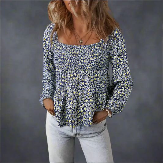Blue Boho Floral: so Fab It’s Practically Illegal 💙 Needful Things - Blouses on Sale Worldwide Shipping