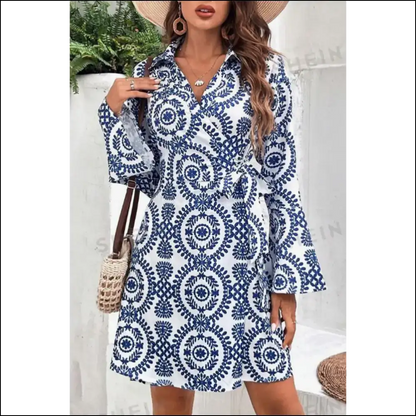 Blue Boho Wrap Dress: so Cute It’s Knot Funny! 💙 Needful Things - Xs - Short Dresses on Sale Worldwide Shipping