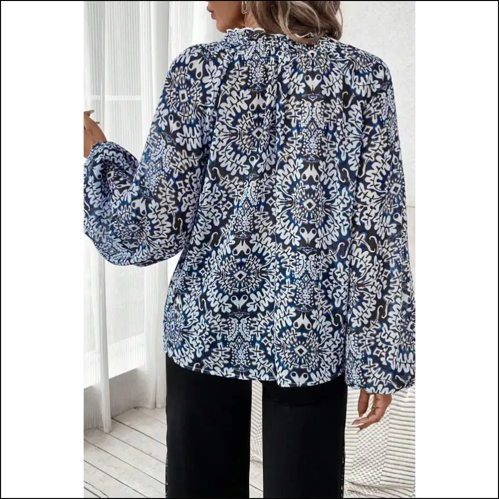 Blue Ethnic Print: from Needful Things Bless your Bohemian Heart! 💙 - Blouses on Sale Worldwide Shipping