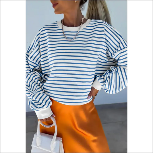 Blue Stripe Drop Shoulder: Needful Things Fabulousness! 💙😂 - Mineral / s - Sweatshirts & Hoodies on Sale Worldwide Shipping