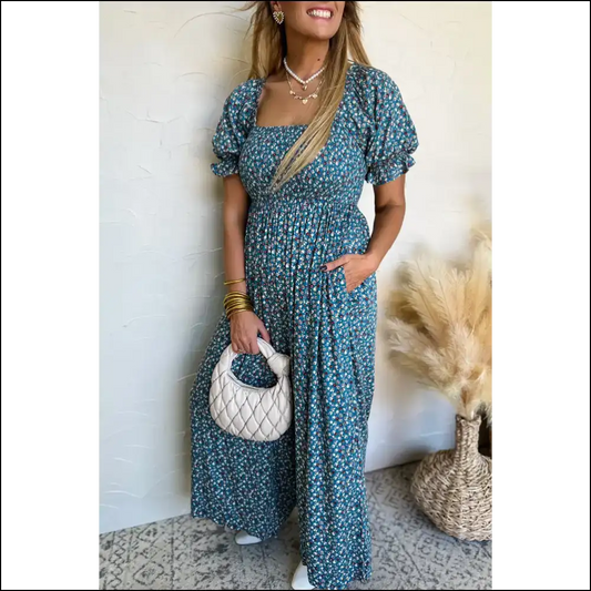 Blue Vintage Boho Jumpsuit: One-piece Wonder (Comfy!) 💙🌼 Needful Things - s - Jumpsuits & Rompers on Sale Worldwide Shipping