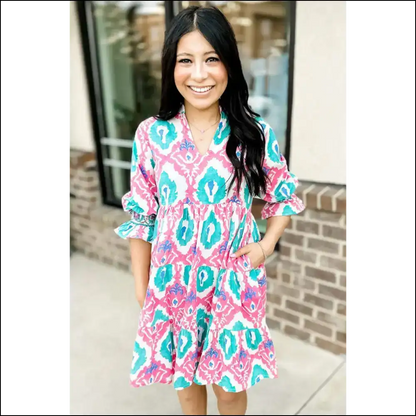Boho Abstract Dress: Ditch Pants Embrace Vibrant 😜 Needful Things - Short Dresses on Sale Worldwide Shipping