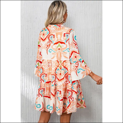 Boho Chic Green Ethnic Print Mini Dress: Dress Like you Own the Joint 👗 Needful Things - Short Dresses on Sale Worldwide Shipping