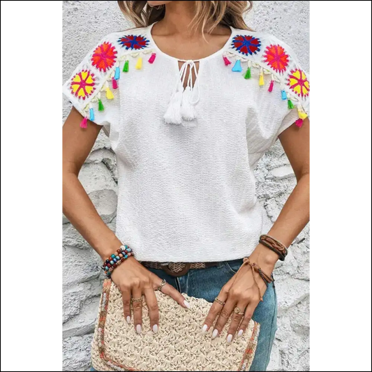 Boho Chic White Blouse: Goddess (finally!) 😇 - s - Blouses on Sale Worldwide Shipping