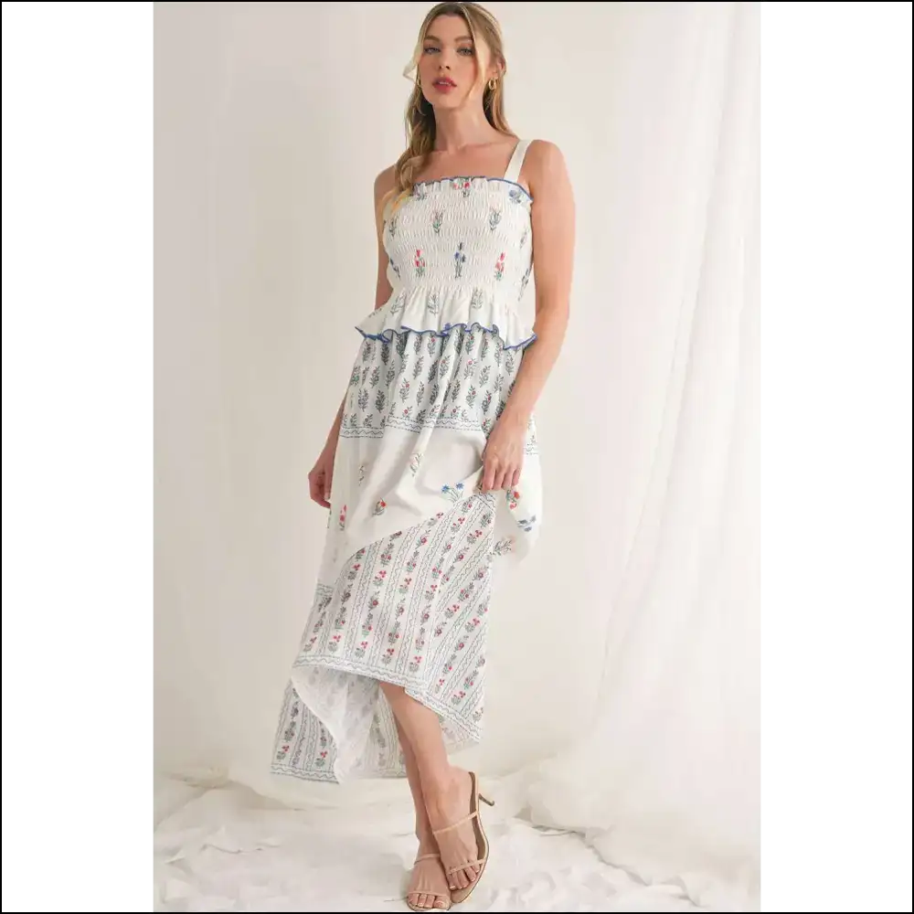Boho Chic White Floral: Finally a Dress that Hides the Wine Stains! 🍷needful Things - Maxi Dresses on Sale Worldwide Shipping