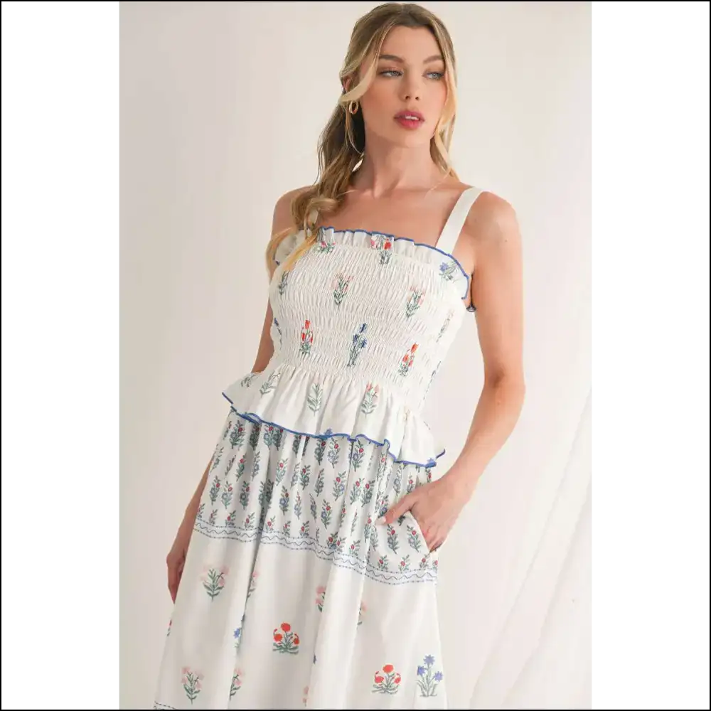 Boho Chic White Floral: Finally a Dress that Hides the Wine Stains! 🍷needful Things - Maxi Dresses on Sale Worldwide Shipping
