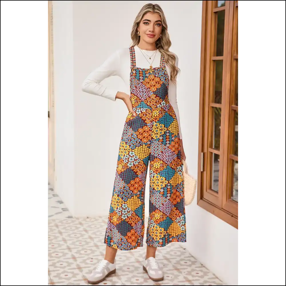 Boho Floral Print Jumpsuit: one Leg at a Time Fabulous! 🌼 Needful Things - Multicolour / s - Jumpsuits & Rompers on Sale Worldwide Shipping