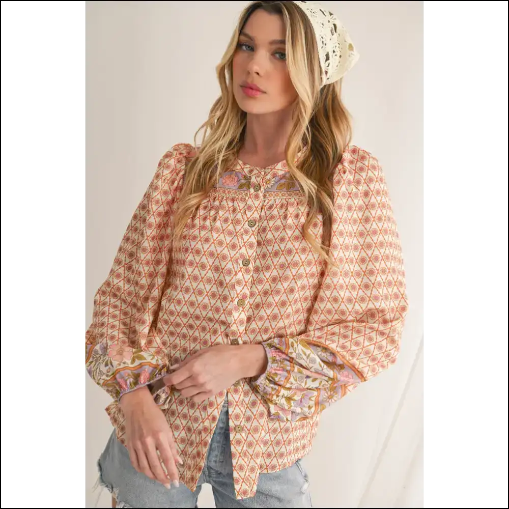 Boho Floral Puff Sleeve: from ?Meh’ to ?Omg’! 🌼 Needful Things - Blouses on Sale Worldwide Shipping
