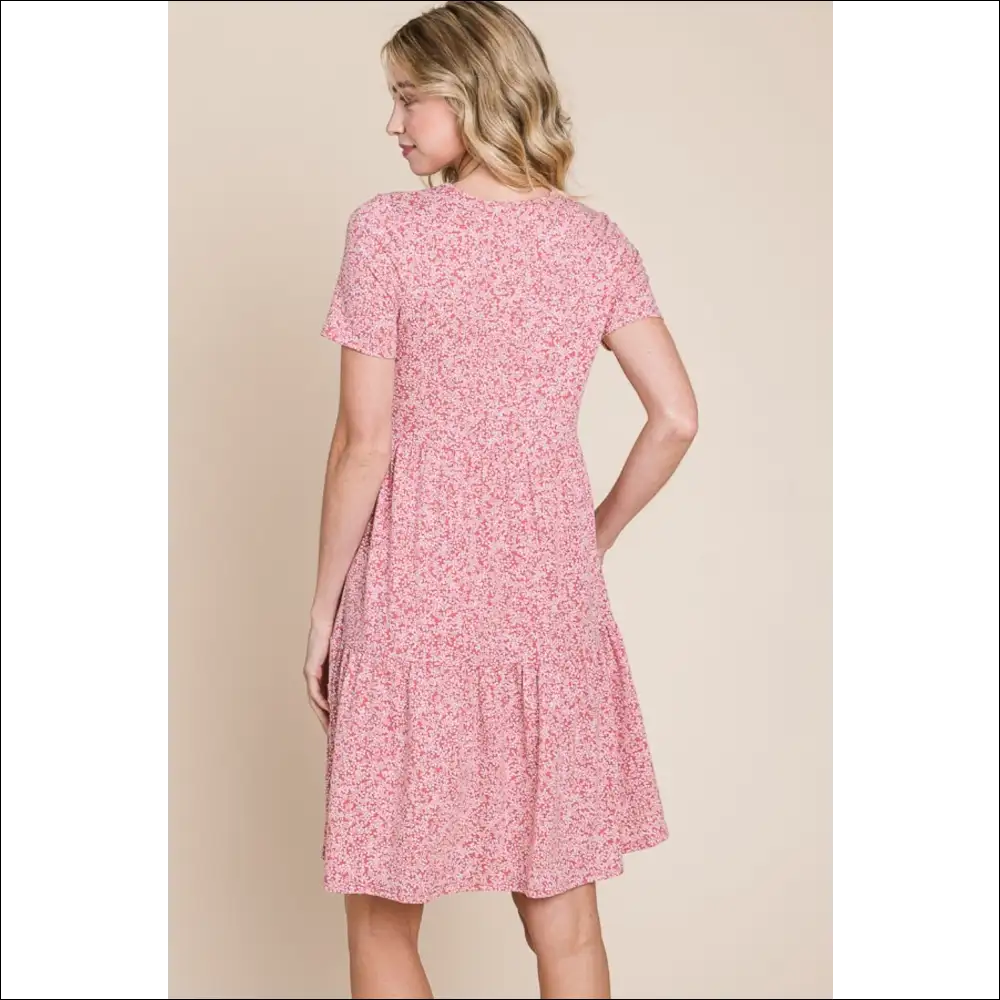 Bombom Fun & Flirty Printed Short Sleeve Mini Dress - Dresses on Sale Worldwide Shipping