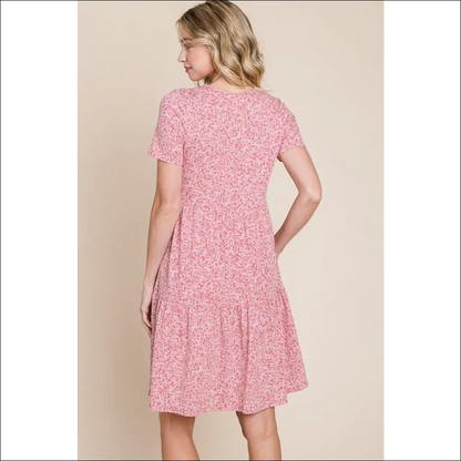 Bombom Fun & Flirty Printed Short Sleeve Mini Dress - Dresses on Sale Worldwide Shipping