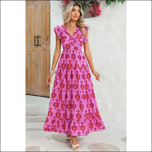 Bonbon Boho Maxi Dress: Unleash your Inner Goddess () 😈 Abstract Print! - s - Dresses on Sale Worldwide Shipping