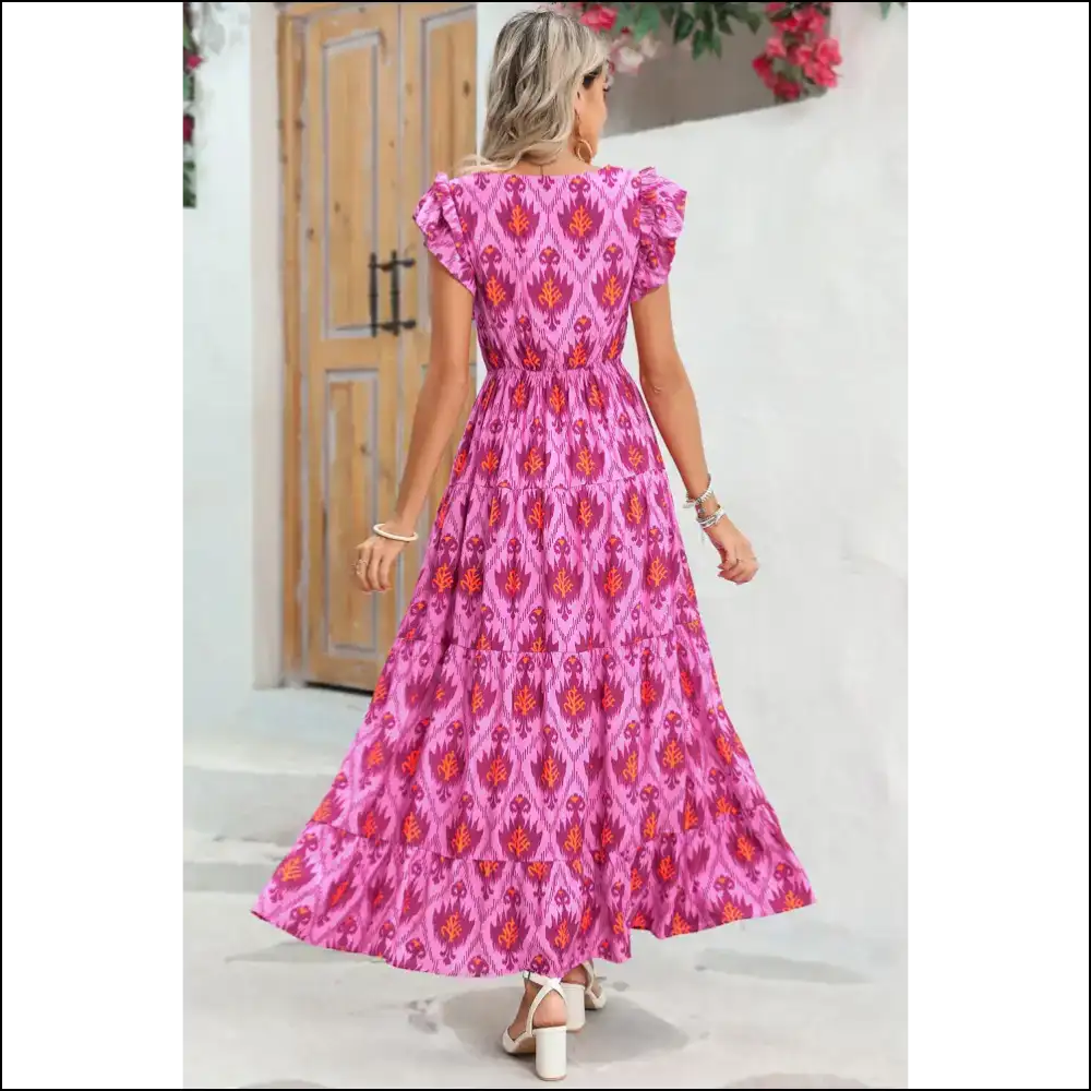 Bonbon Boho Maxi Dress: Unleash your Inner Goddess () 😈 Abstract Print! - Dresses on Sale Worldwide Shipping